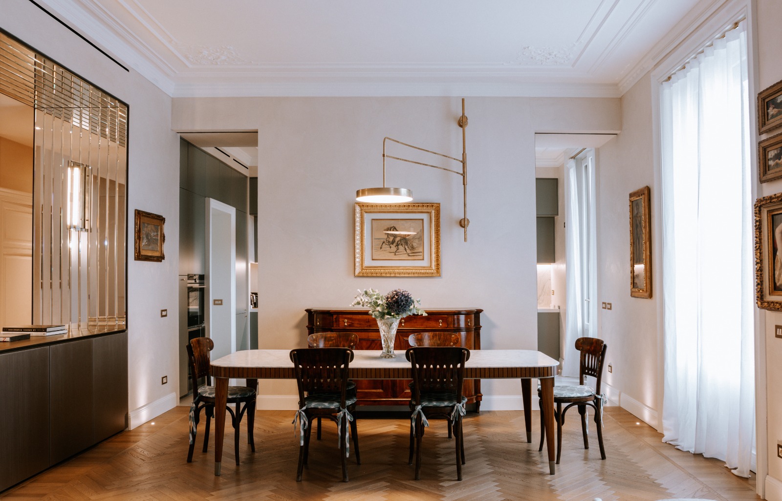 APT Milano Cucina - Sala da pranzo completa